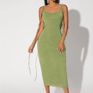 SHEIN Tied Shoulder Backless Dress